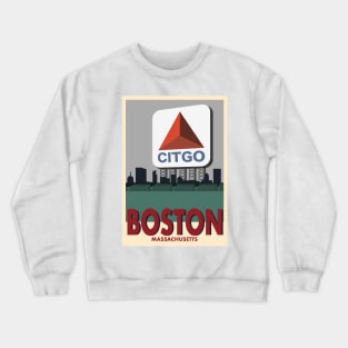 Boston Travel Poster Crewneck Sweatshirt